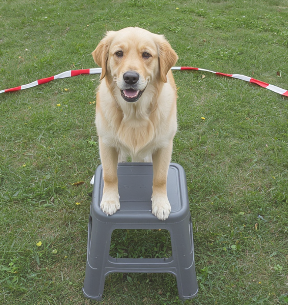 Hund arbeitet konzentriert am Kreis als Mensch-Hund-Team
